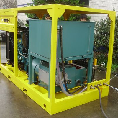 55kw 10000psi Przemysłowa maszyna do czyszczenia wodnego strumienia napędzana silnikiem wysokoprężnym